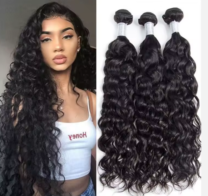 Cheveux Brésiliens Vierge Cuticule Alignée – Vague d’Eau