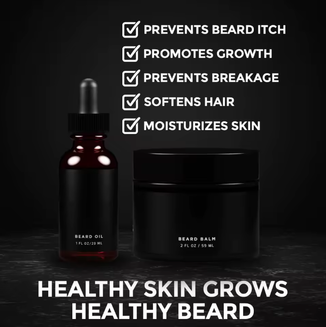Huile & Baume pour Barbe – Spécial Hommes Noirs