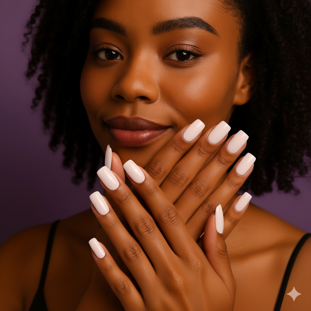Faux Ongles Saumon – 12 Capsules + Kit de Pose Inclus